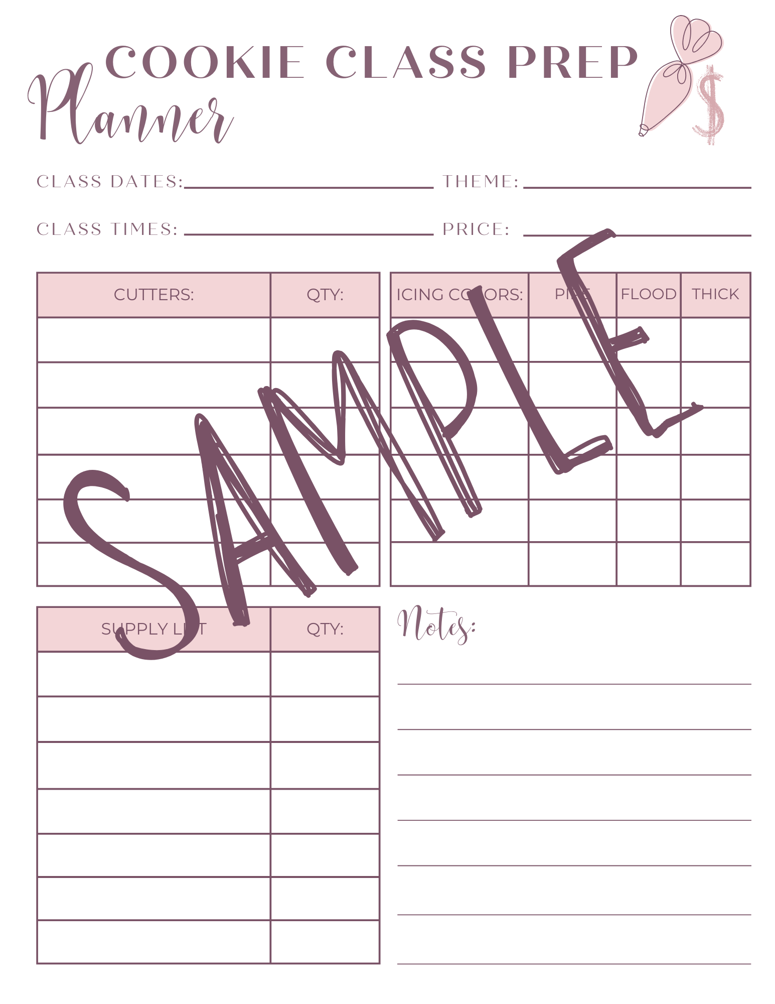DIGITAL DOWNLOAD - digital-download-cookie-class-prep-planner-insertion-pack-more-than-just-sprinkles